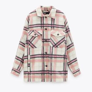 Zara wool plaid Overshirt